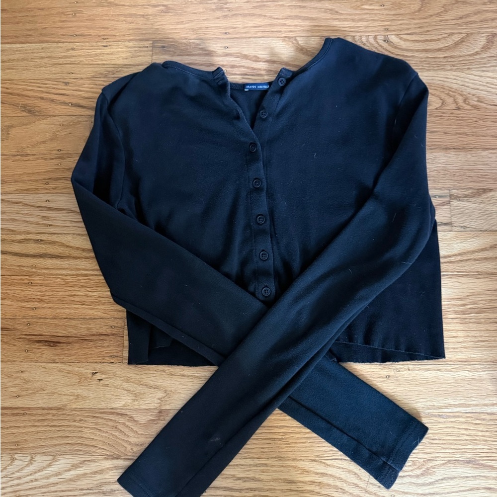 Brandy Melville Black Button-Down Shirt